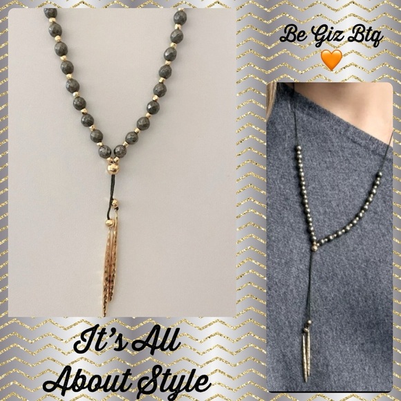 🆕 Gorjana Power Gemstone Pyrite Beaded Necklace - Picture 1 of 10